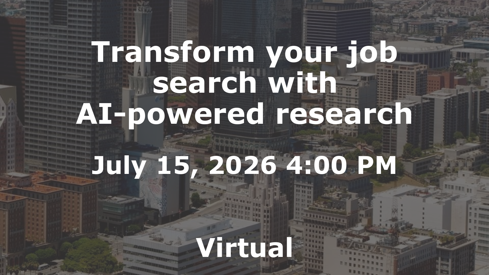 Transform your job search with AI-powered research event image